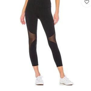 All Yoga Black Mesh Panel Coast Leggings Size XS